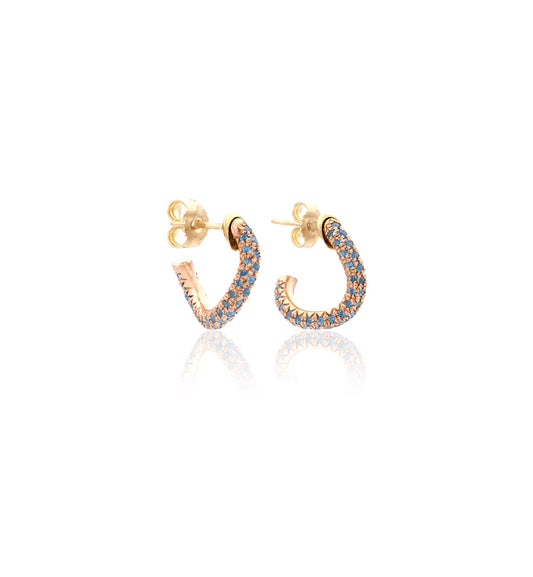 WAVE COLLECTION EARRINGS - 18KT GOLD - TOPAZ
