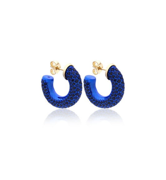 BARBARELLA COLLECTION EARRINGS - 18KT GOLD - BLUE SAPPHIRES