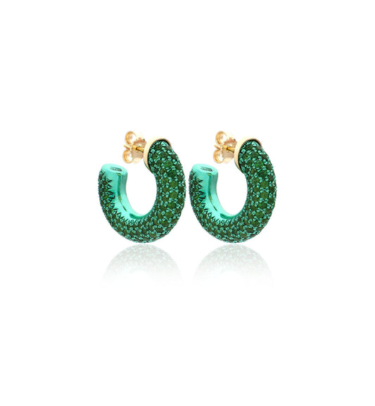 BARBARELLA COLLECTION EARRINGS - 18KT GOLD - TSAVORITE
