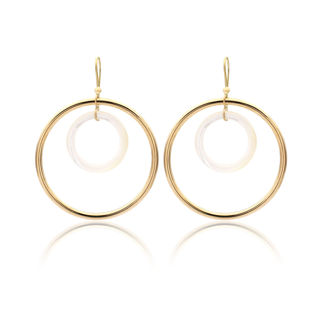 "ORBITE CAPRI" - 18KT YELLOW GOLD - MOTHER OF PEARL LINKS