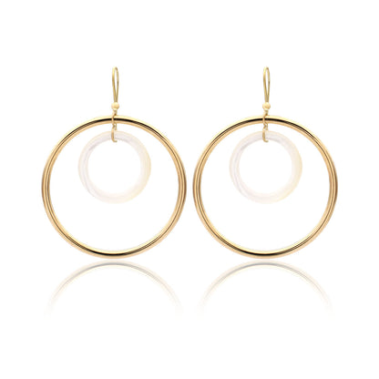 "ORBITE CAPRI" - 18KT YELLOW GOLD - MOTHER OF PEARL LINKS