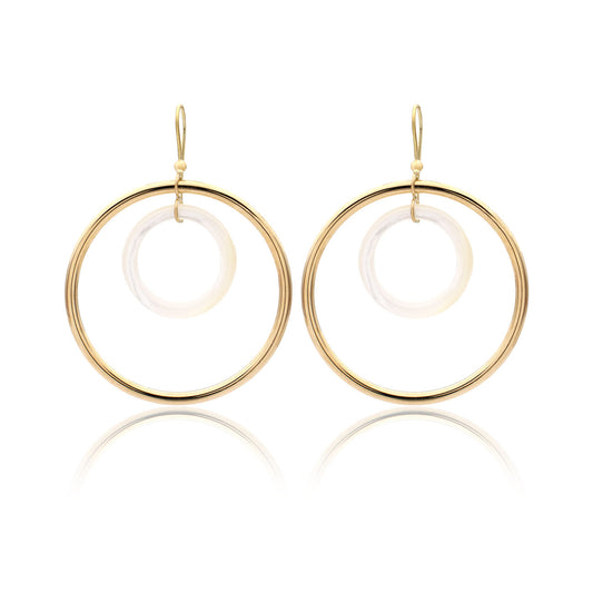 "ORBITE CAPRI" - 18KT YELLOW GOLD - MOTHER OF PEARL LINKS