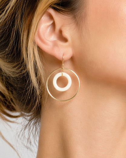 "ORBITE CAPRI" - 18KT YELLOW GOLD - MOTHER OF PEARL LINKS