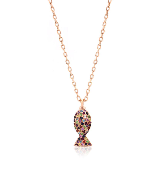 "PESCIOLINI" - ARGENTO E MULTICOLOR