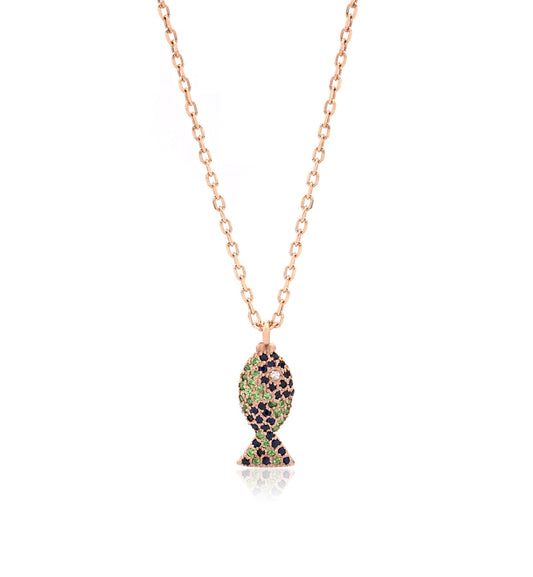 "PESCIOLINI" - ARGENTO - ZAFFIRI BLUE & TSAVORITE