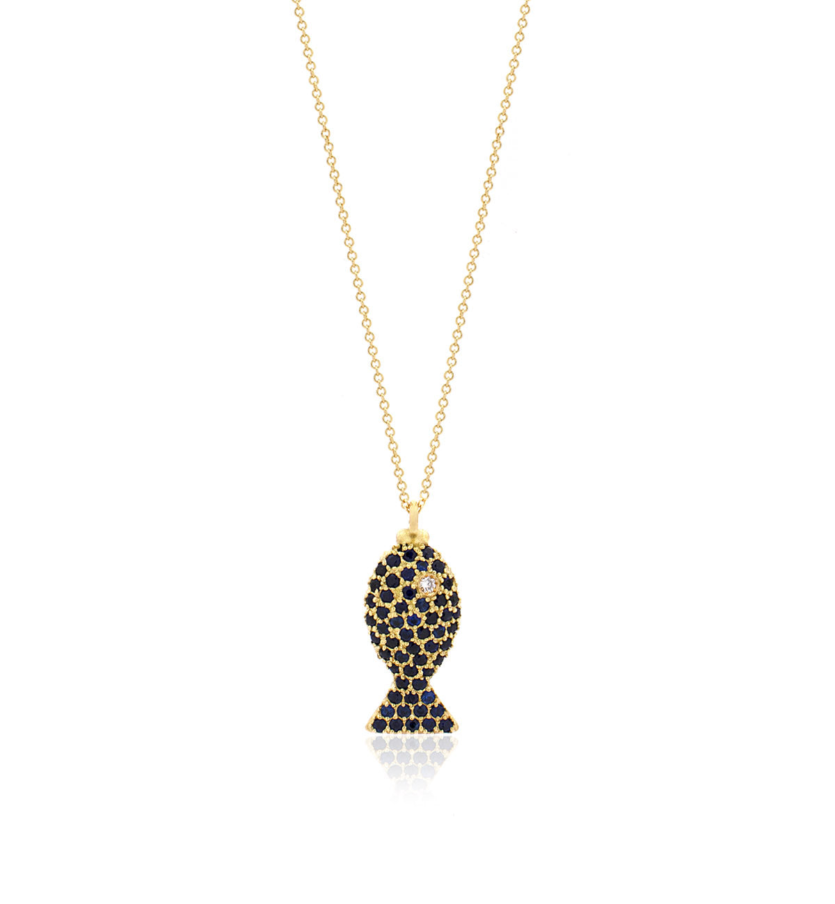 "PESCIOLINI" - ORO 18KT E ZAFFIRI BLU