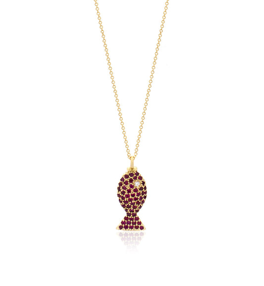 "PESCIOLINI" - ORO 18KT E RUBINI
