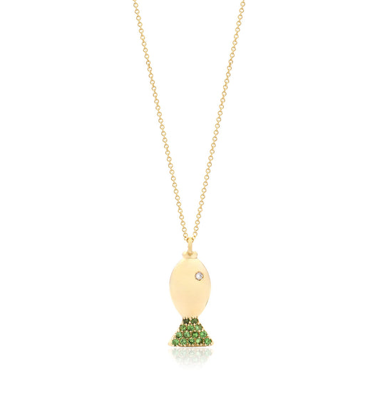 "PESCIOLINI" - ORO 18KT E TSAVORITE