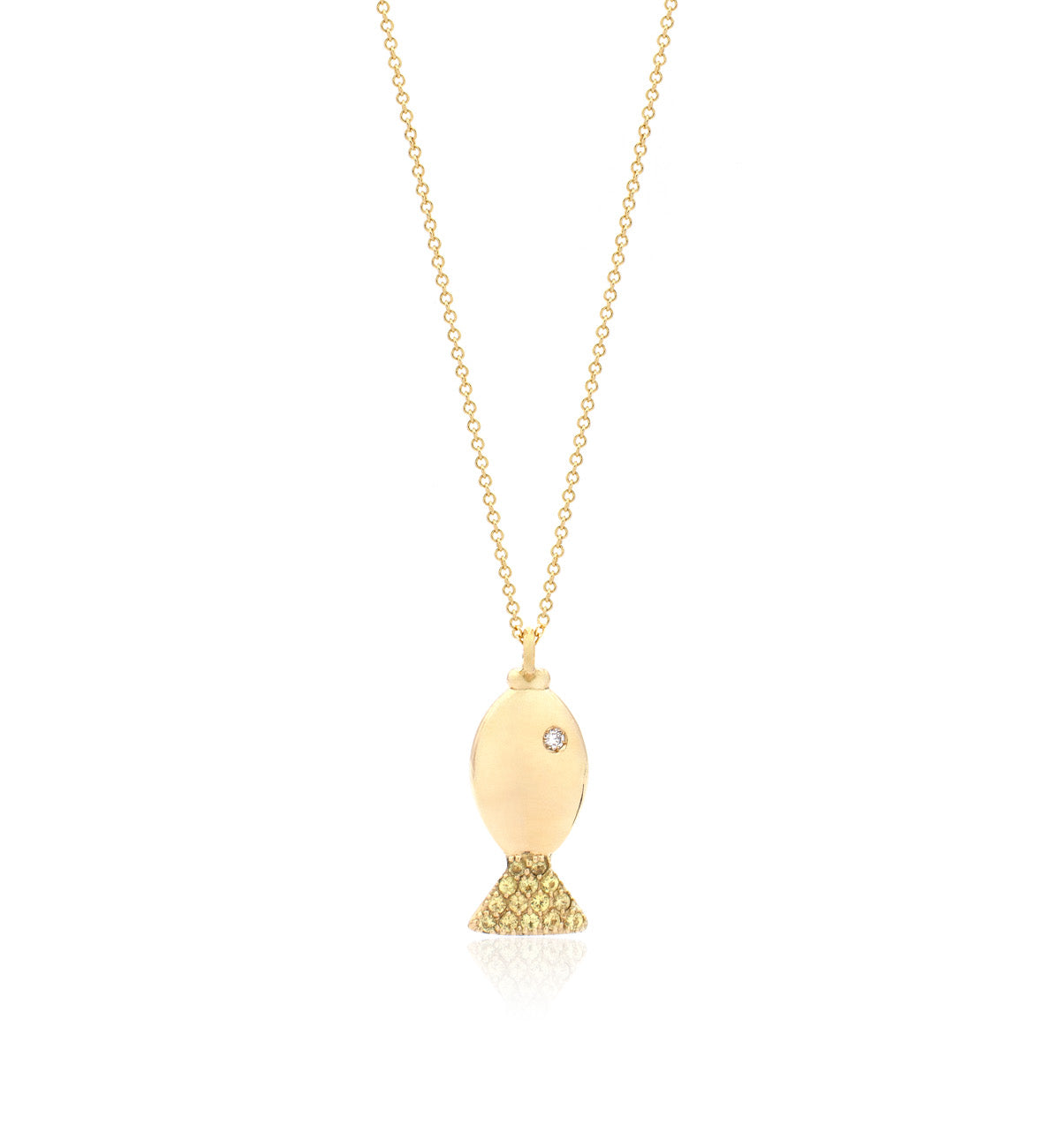 "PESCIOLINI" - ORO 18KT E ZAFFIRI GIALLI