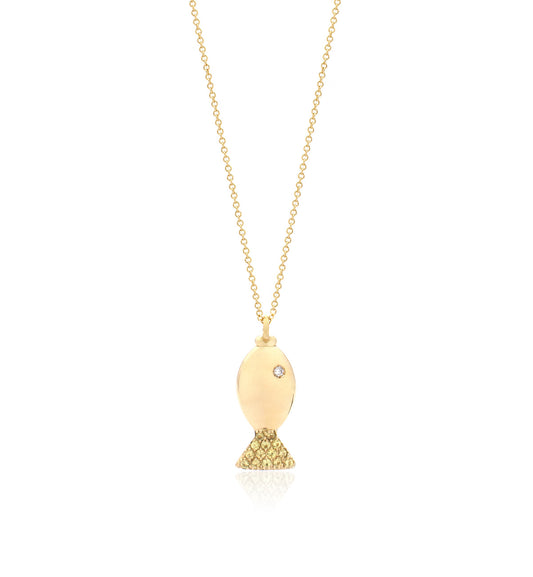 "PESCIOLINI" - ORO 18KT E ZAFFIRI GIALLI