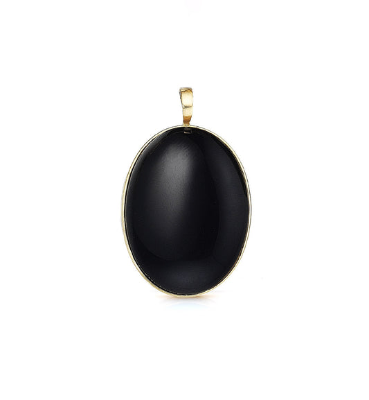 ORO GIALLO 18KT - ONICE NERO - PENDENTE