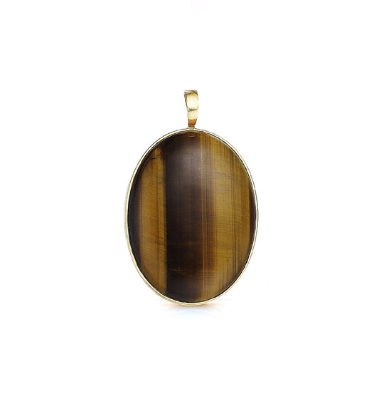 ORO GIALLO 18KT - TIGER EYE - PENDENTE