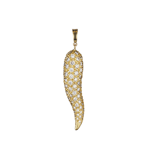 "CORNO" ORO 18KT - DIAMANTI BIANCHI - MEDIO