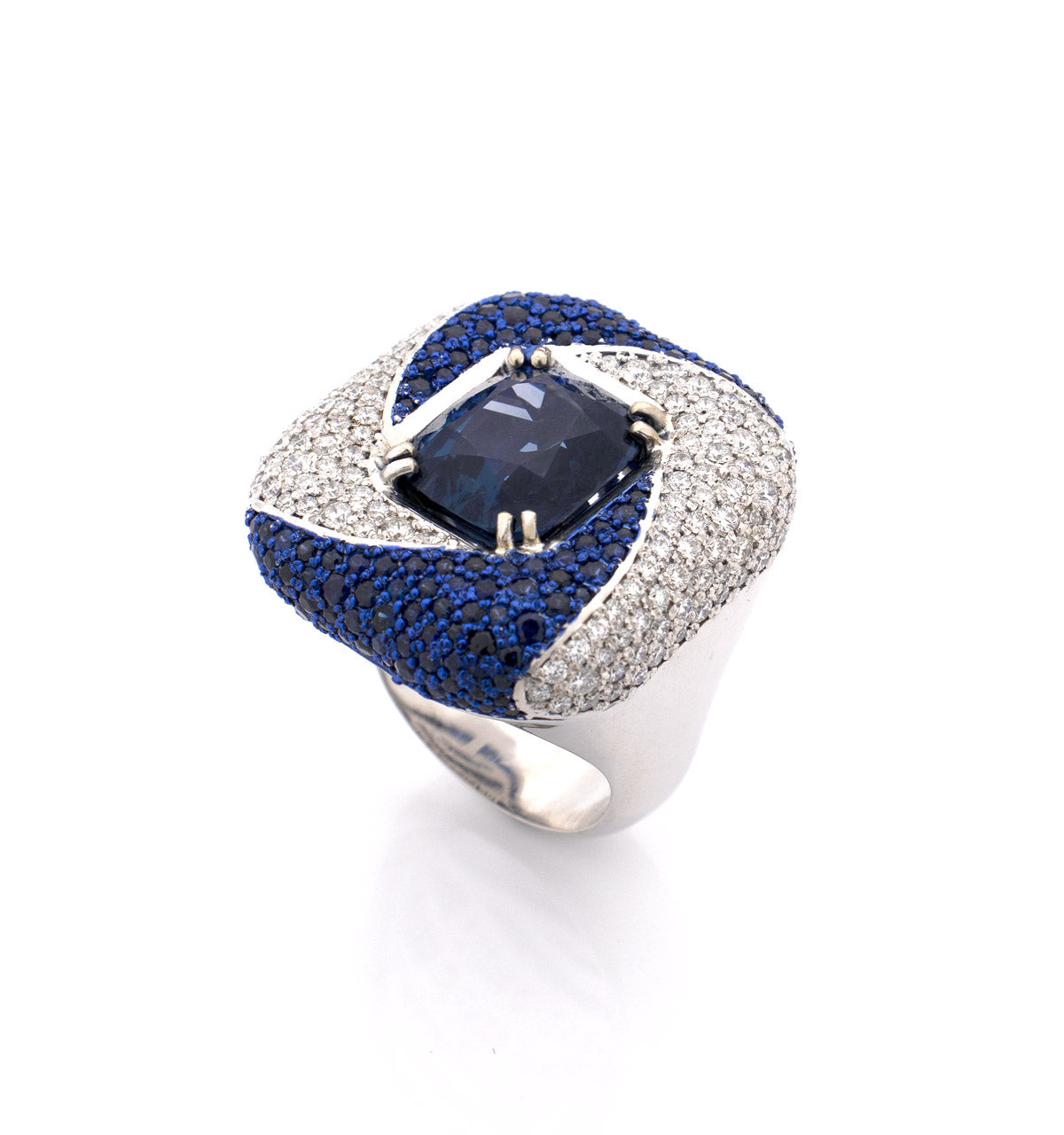 "PSYOP IN BLUE" 18KT WHITE GOLD
