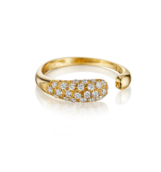 ANELLO COLLEZIONE GOCCE DIAMANTI BIANCHI - ORO 18KT - PICCOLO