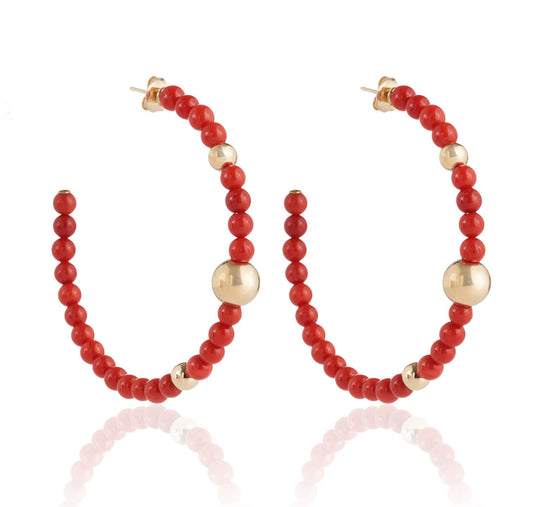 BARBARELLA COLLECTION EARRINGS - MEDITERRANEAN CORAL