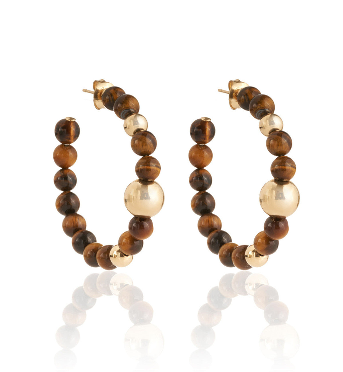 BARBARELLA COLLECTION EARRINGS - TIGER' S EYE