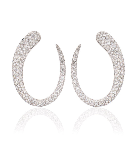 ORECCHINI COLLEZIONE GOCCE - ORO 18KT - DIAMANTI BIANCHI - GRANDI