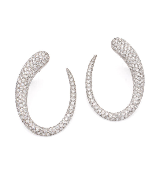 ORECCHINI COLLEZIONE GOCCE - ORO 18KT - DIAMANTI BIANCHI - GRANDI
