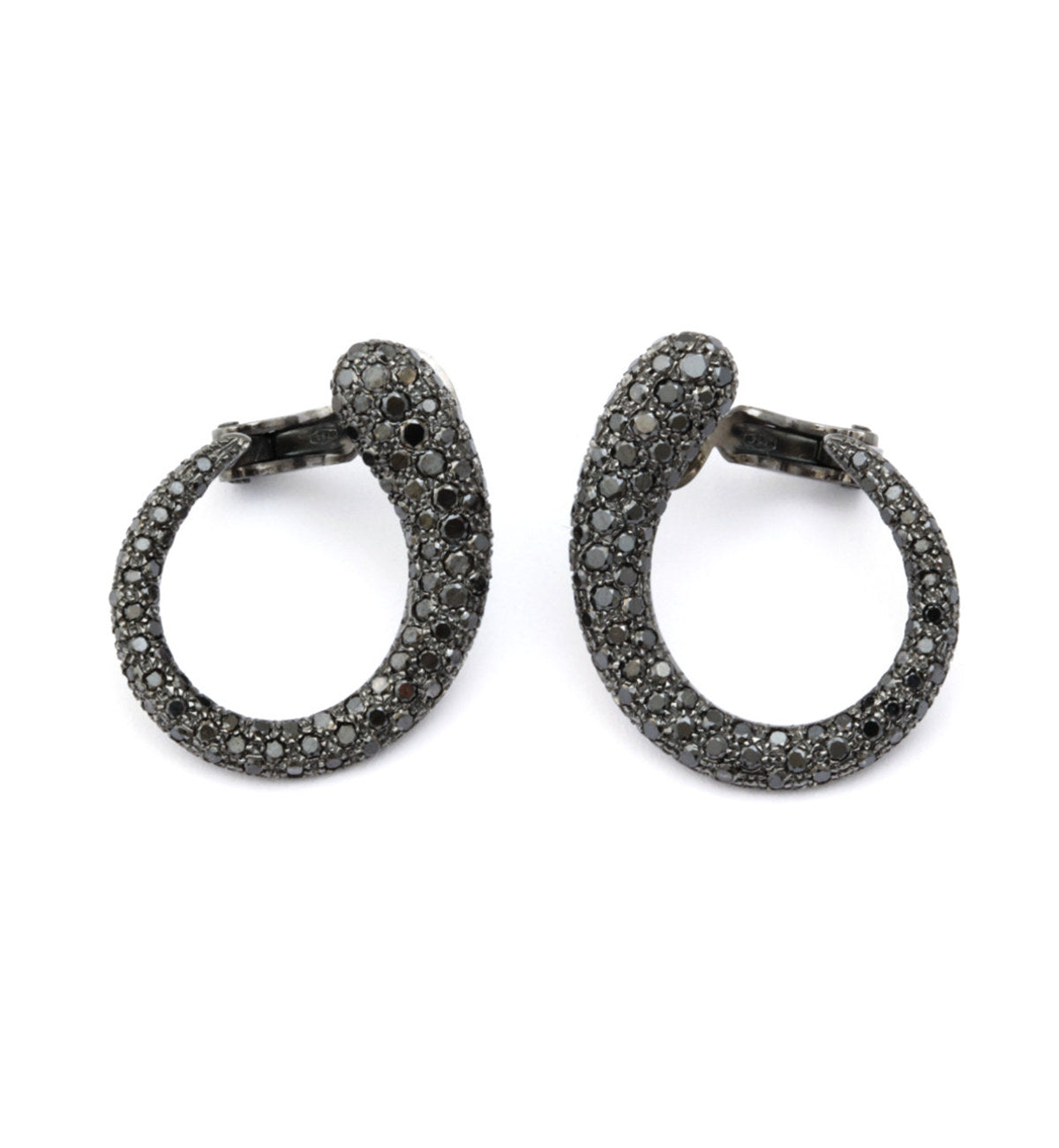 GOCCE COLLECTION BLACK DIAMONDS EARRINGS - MEDIUM