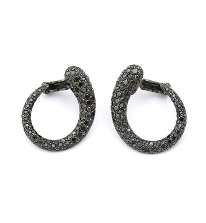 GOCCE COLLECTION BLACK DIAMONDS EARRINGS - MEDIUM