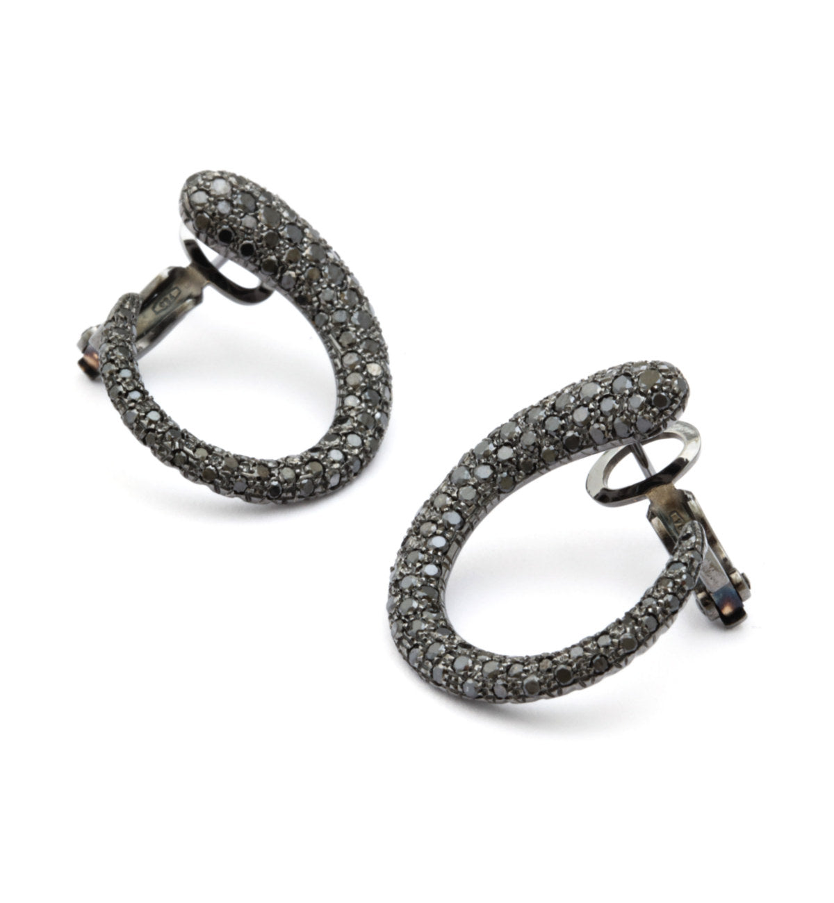 GOCCE COLLECTION BLACK DIAMONDS EARRINGS - MEDIUM