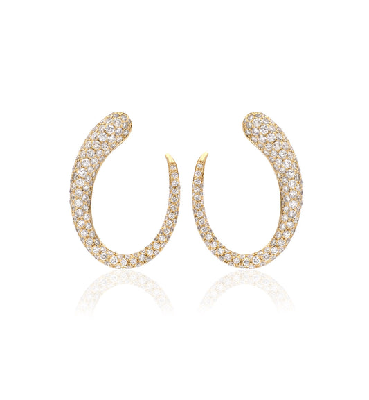 ORECCHINI COLLEZIONE GOCCE - ORO 18KT - DIAMANTI BIANCHI - MEDIE