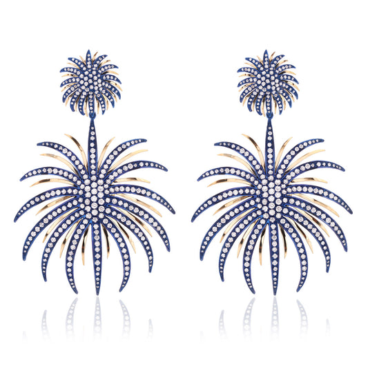 FUOCHI D'ARTIFICIO - ORO GIALLO 18KT - TITANIO BLU 