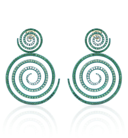 "KALEIDOSCOPE OF HOPE" - TSAVORITE - EARRINGS