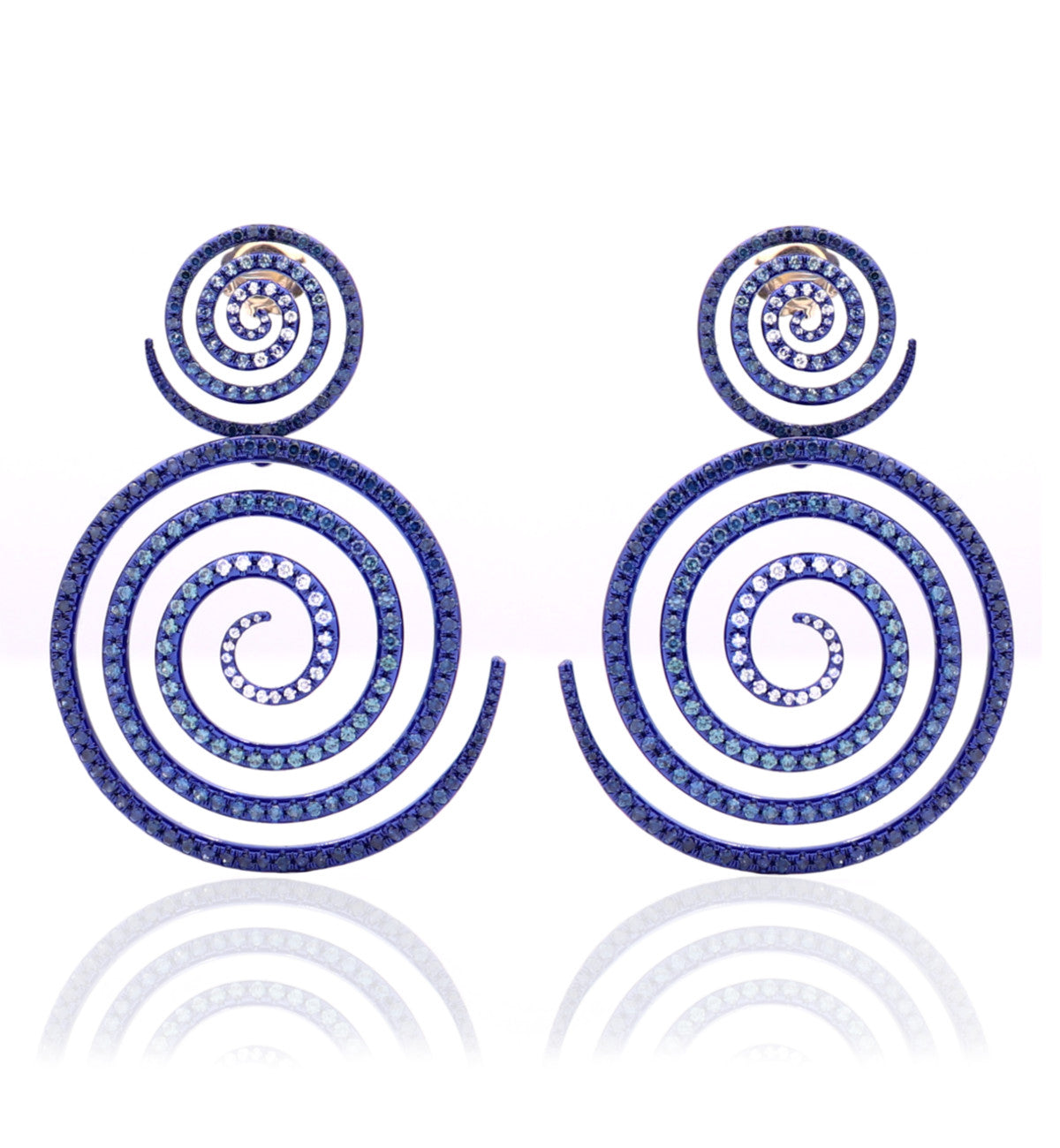 "KALEIDOSCOPE OF HOPE" - BLUE SAPPHIRES - EARRINGS