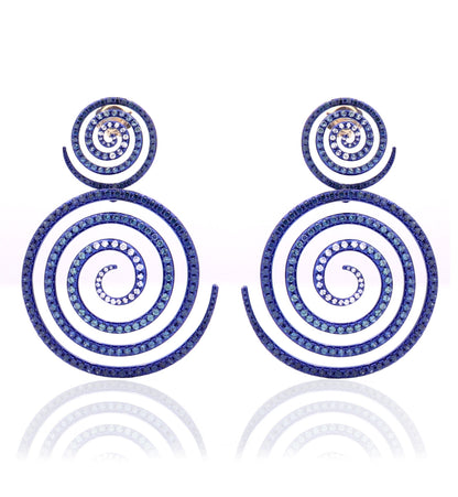 "KALEIDOSCOPE OF HOPE" - BLUE SAPPHIRES - EARRINGS