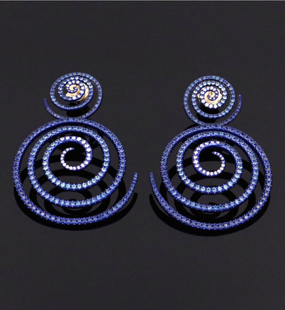 "KALEIDOSCOPE OF HOPE" - BLUE SAPPHIRES - EARRINGS