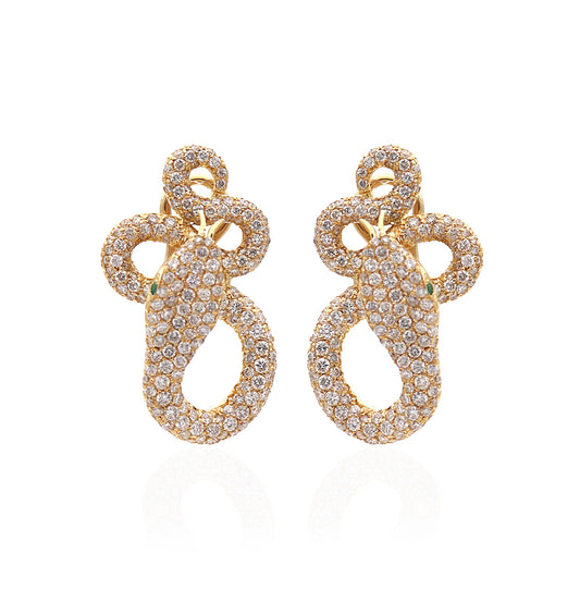 "KHALIFA" - 18KT GOLD - WHITE DIAMONDS - EARRINGS
