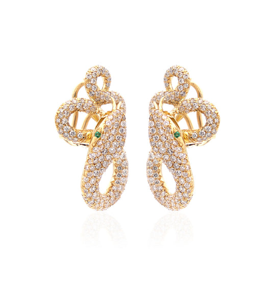 "KHALIFA" - 18KT GOLD - WHITE DIAMONDS - EARRINGS