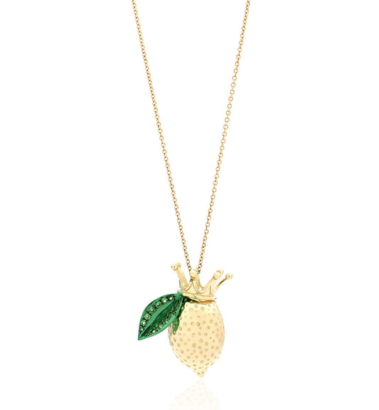"LOVE LEMONS" - CORONA - ORO 18KT - TSAVORITI - COLLANA