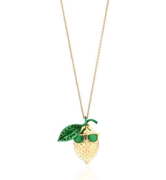 "LOVE LEMONS" - OCCHIALI DA SOLE - ORO 18KT - TSAVORITI - COLLANA