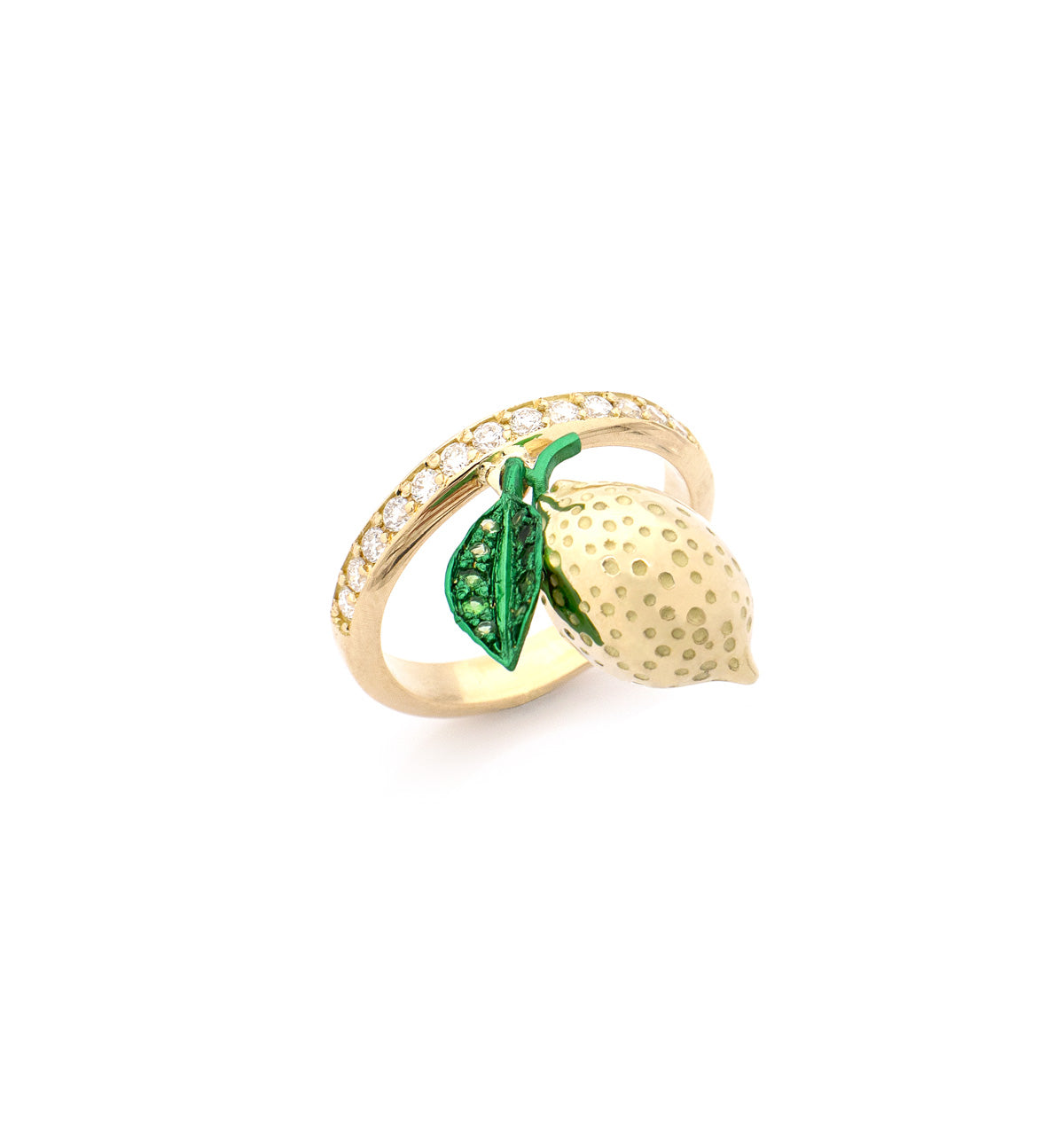 "LOVE LEMONS" - 18KT GOLD - WHITE DIAMONDS - RING
