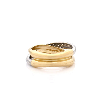 "MARGAUX" - ORO GIALLO E BIANCO 18KT - DIAMANTI BIANCHI
