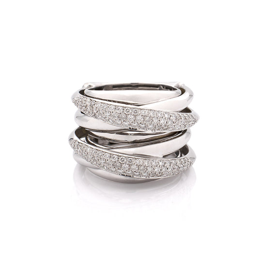 "LIZZY" - ORO BIANCO 18KT - DIAMANTI BIANCHI